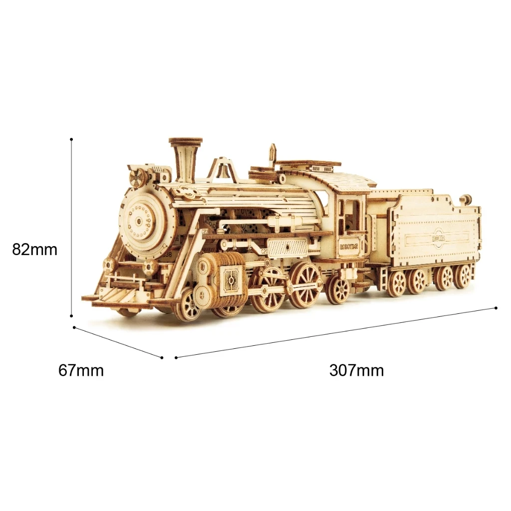 Wooden Toys 3D Puzzle Model DIY Train Assembly Suitable for Adult Birthday Gift Kids Decoration