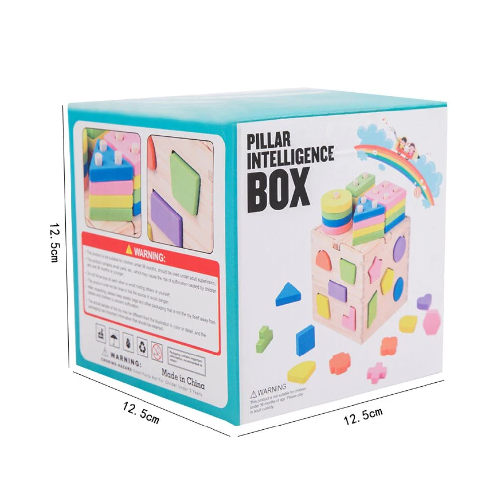 MK907 Toy Education Wooden Motorcycle Puzzle Geometry Wooden 3D Toy Box