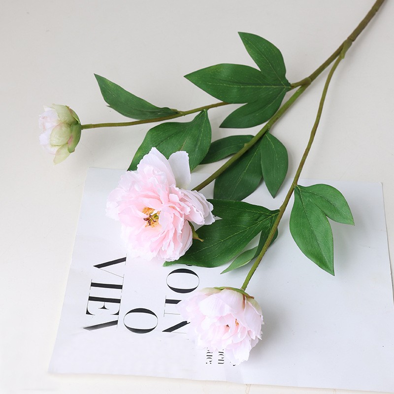 High-Quality Silk Peony Simulation Flowers - Artificial Bouquets for Indoor Living Room and Table Decoration