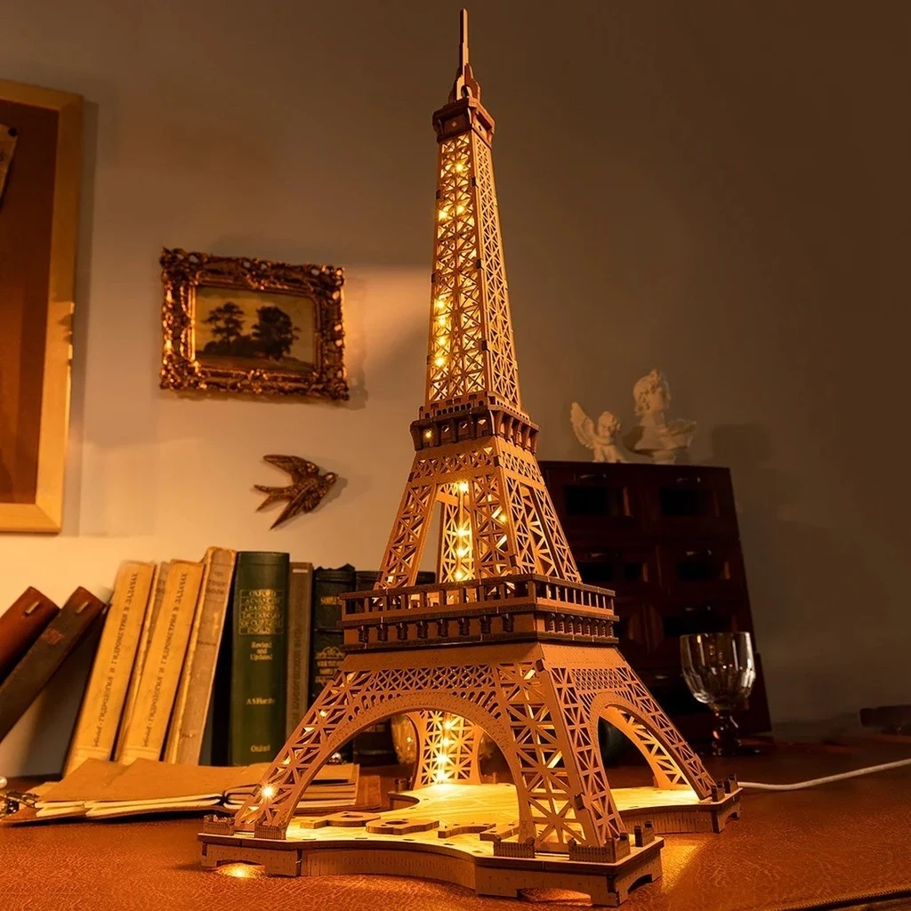 Rolife Night of the Eiffel Tower 3D Wooden Puzzle TGL01 - DE-RLTGL01