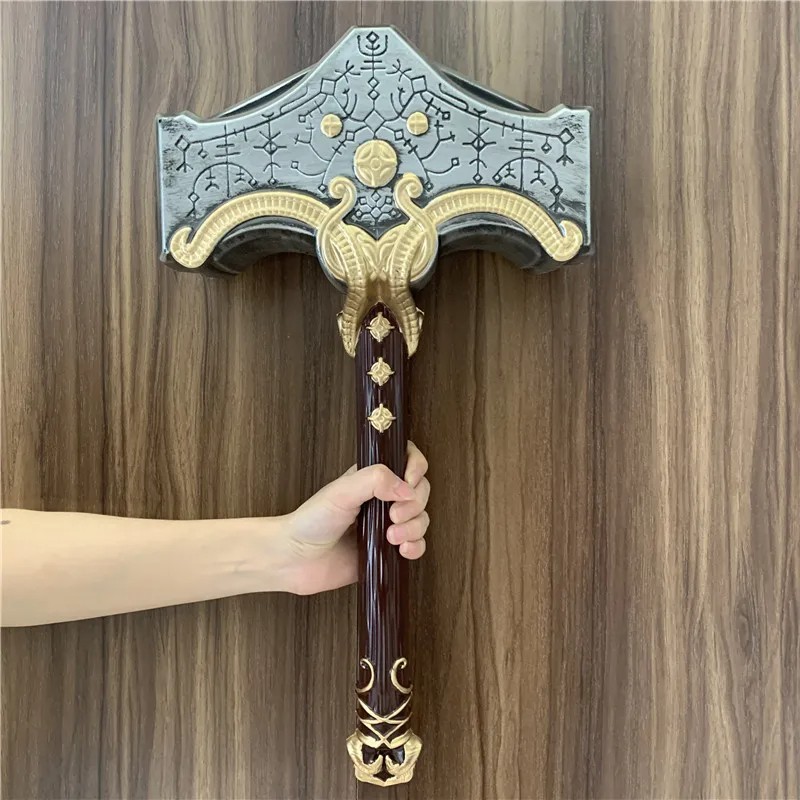 God of War 4 Cosplay Thor's Hammer Thunder Stormbreaker Flame Tomahawk Axe Prop Weapon