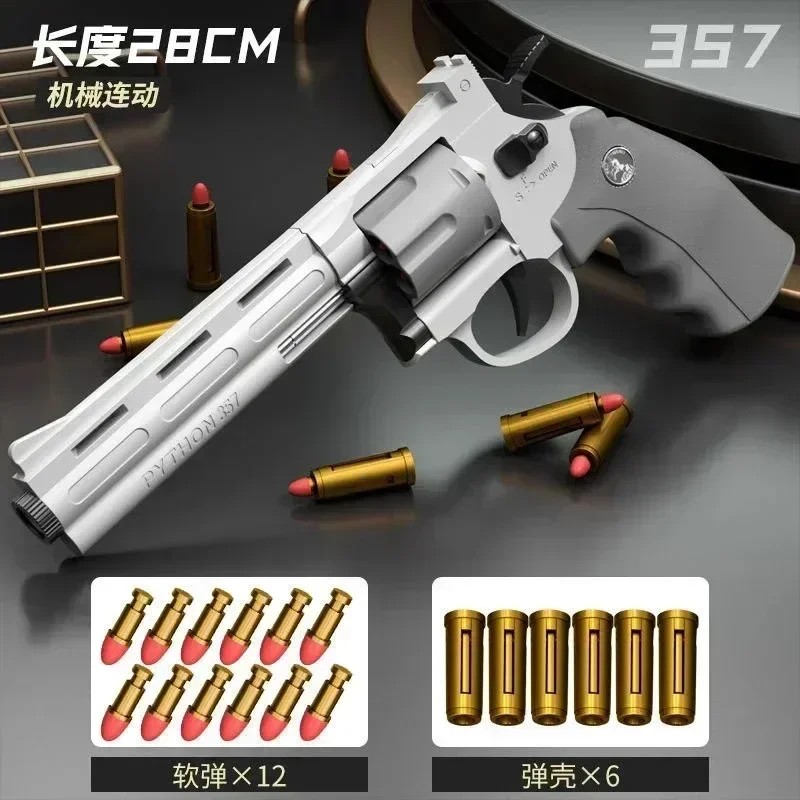 ZP5 357 Revolver Launcher Pistol EVA Soft Dart Bullet Toy Gun