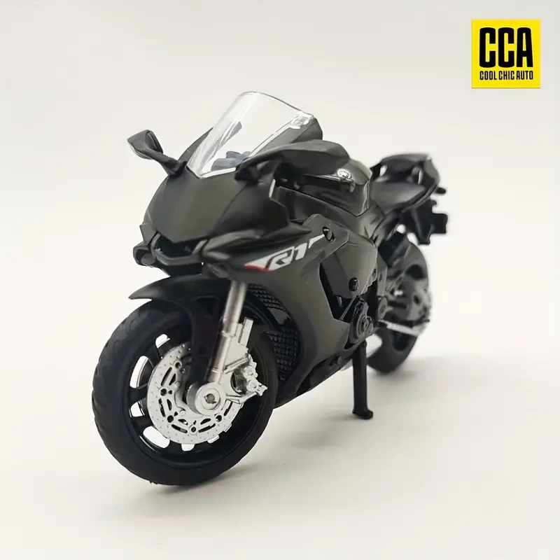 1:18 Motorcycle Black Pullable Exquisite Car Model Collection Ornament Model