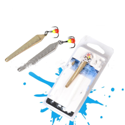 FTK Ice Fishing Road Sub Hard Glitter Metal Spinning False Bait