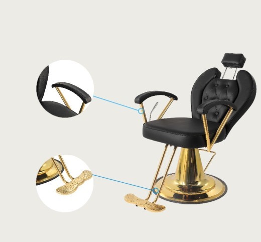 Comfortable Golden Massage Hair Salon Chair