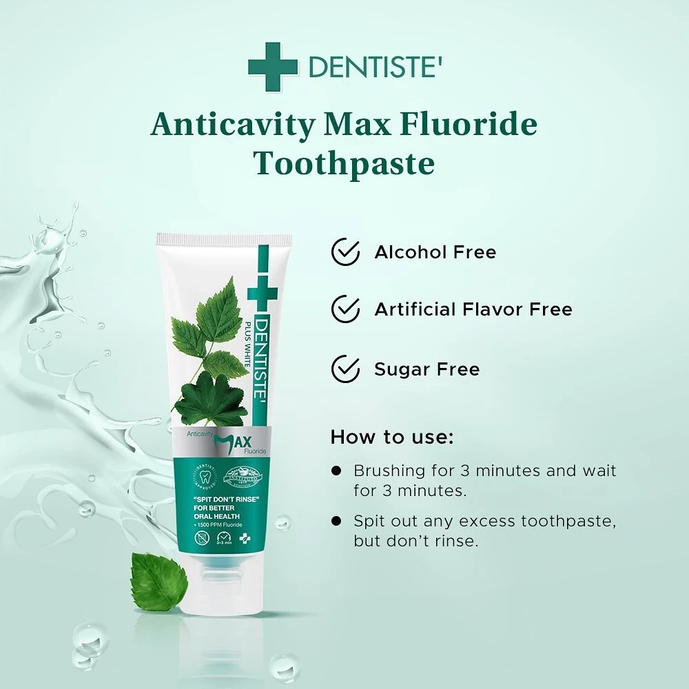 DENTISTE Anticavity Max Fluoride Toothpaste 100g / Premium Toothpaste Fresh Breath