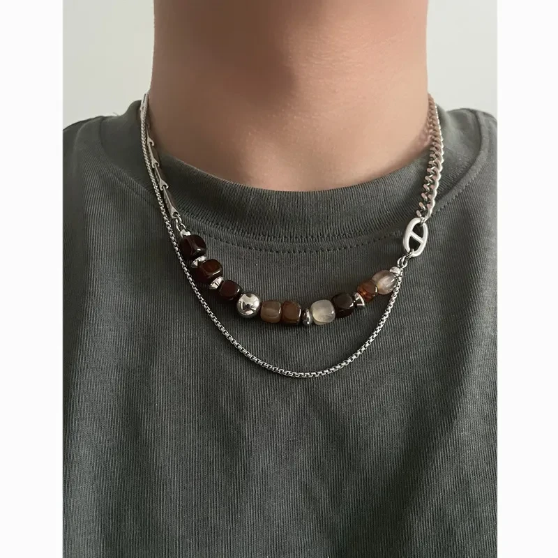 NecklaceDesign Retro Light Luxury Niche Natural Stone