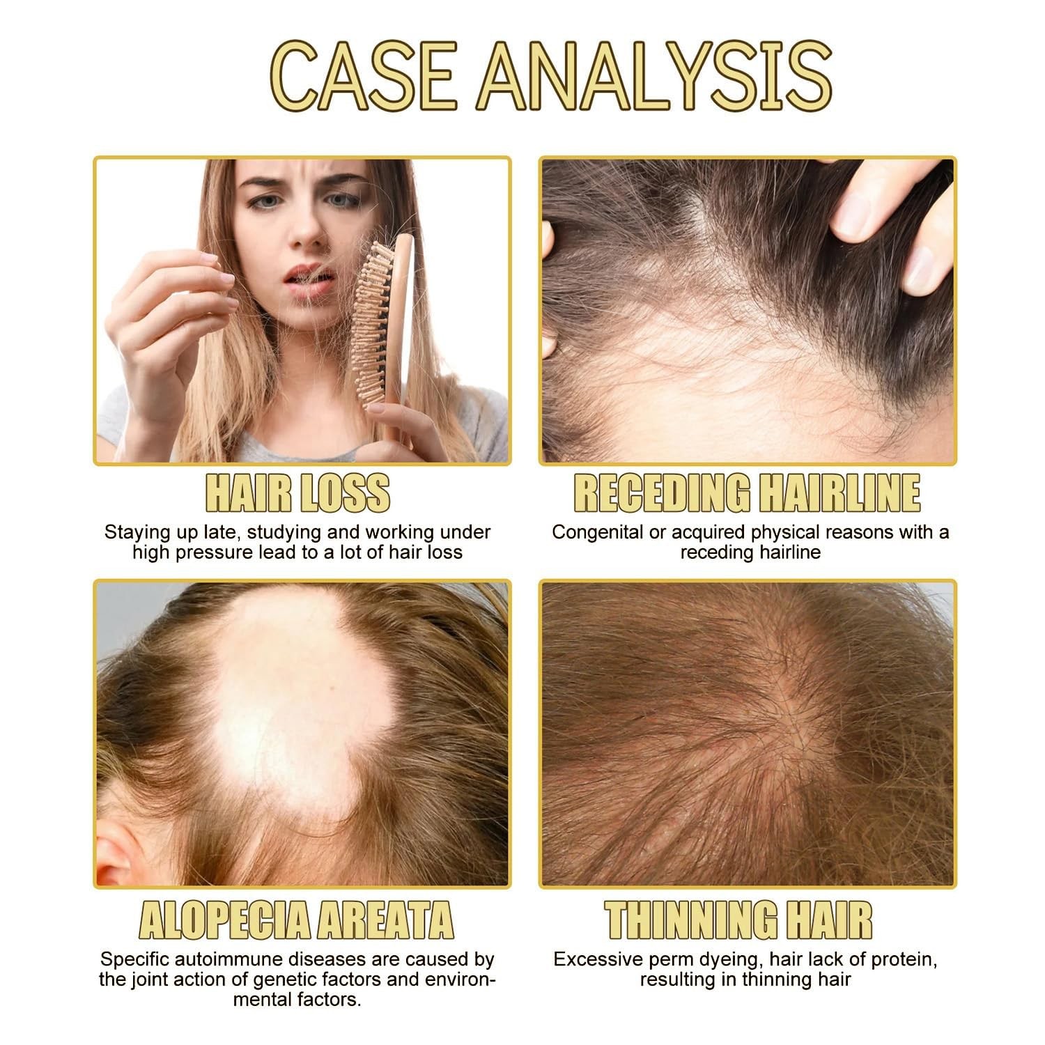 Veganic Natural Hair Growth Oil - Anti Hair Loss and Nourishing Essential Oil for Hair Thickening and Repair