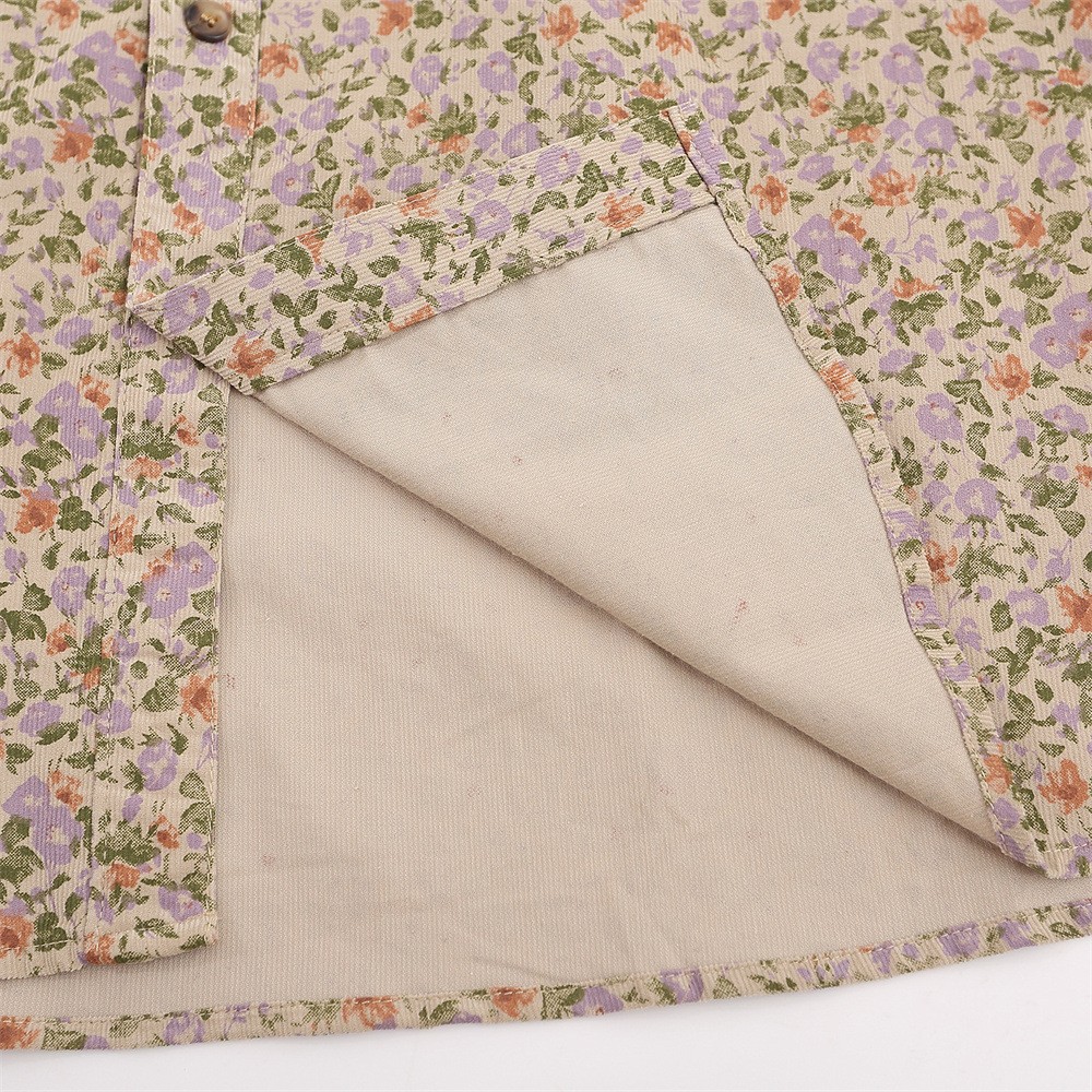 Floral Shirt Men's Loose Casual Long Sleeves Cardigan Stitching Embroidered Lapel Coat