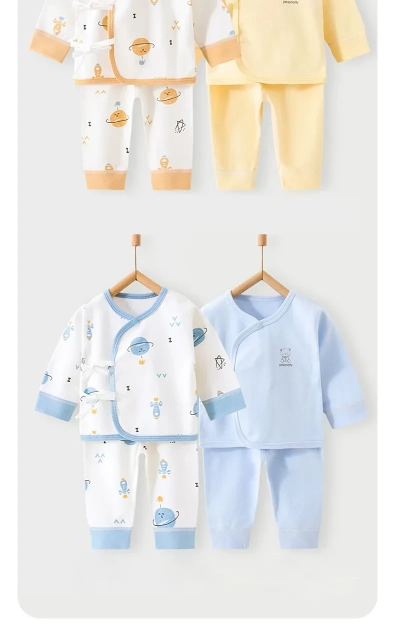 Newborn Clothes Class A Pure Cotton Baby Warm Pajamas