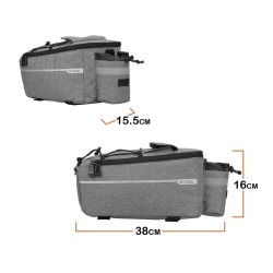 Bicycle Panniers Bag Bike Rear Rack Saddle Bags Grey