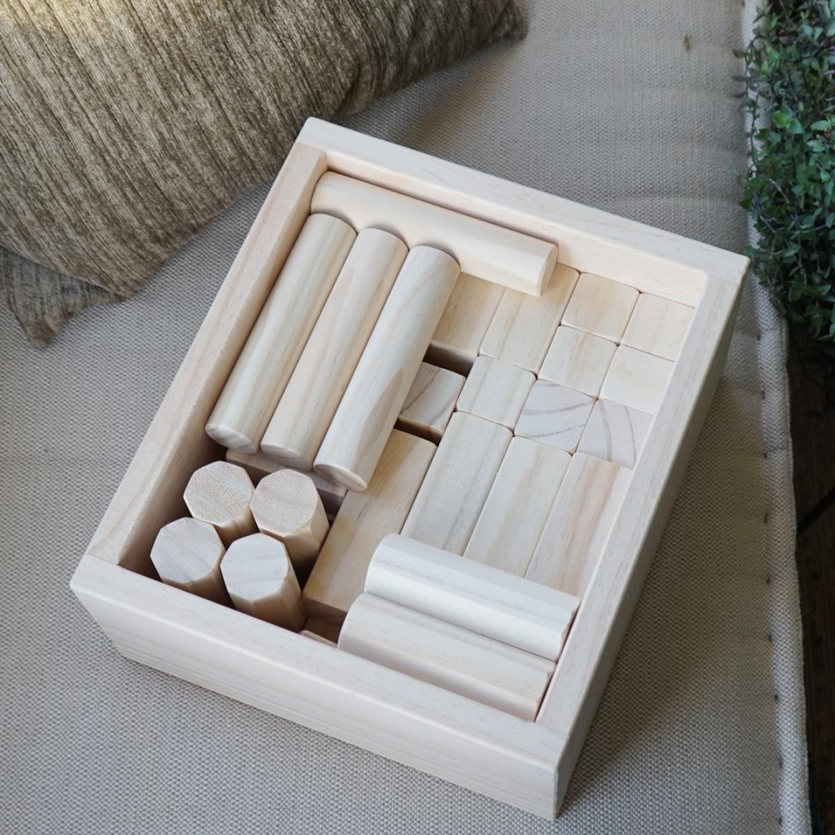 Box of Wooden Blocks | Handmade