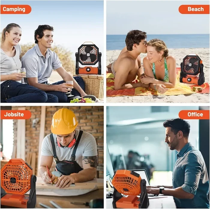 Portable Camping Fan Rechargeable