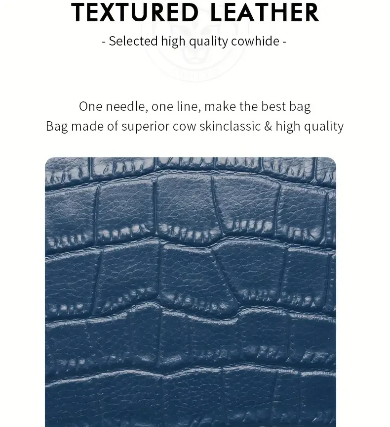 ZOOLER Crocodile Pattern Handbag, Women's Luxury Solid Color Tote Bag, Elegant Genuine Leather Satchel Purse