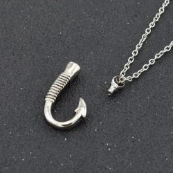 Fishhook Arrow Pendant Animal Urn Necklace