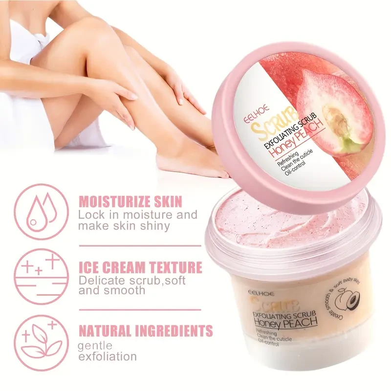 EEHOE Honey Peach Body Scrub Cream (3.53oz)