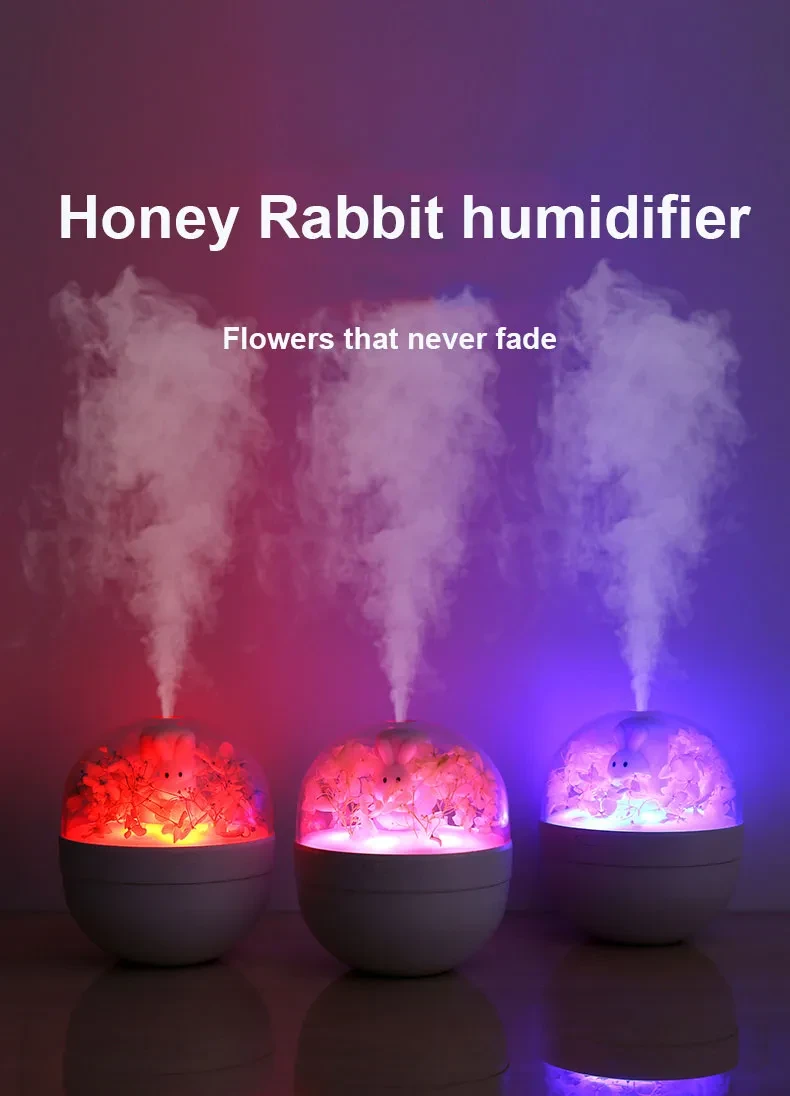 Sweetheart Rabbit DIY Mini Humidifier with Preserved Flowers