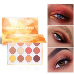 12-Color Matte And Metallic Glitter Eyeshadow Palette