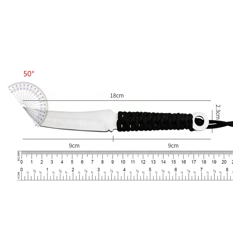 EDC Stainless Steel Outdoor Pocket Knife with Scabbard | Sharp Survival & Camping Cutting Knife