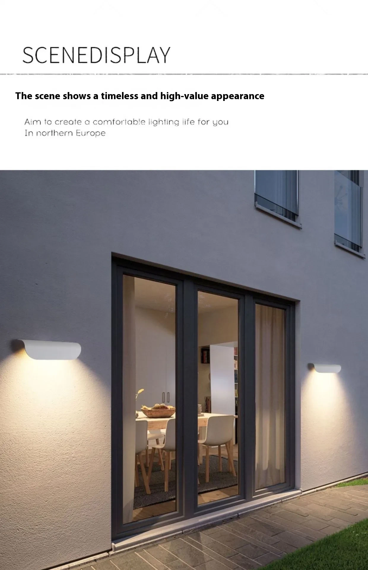 Black And White Minimalist Villa's Door Headlamp