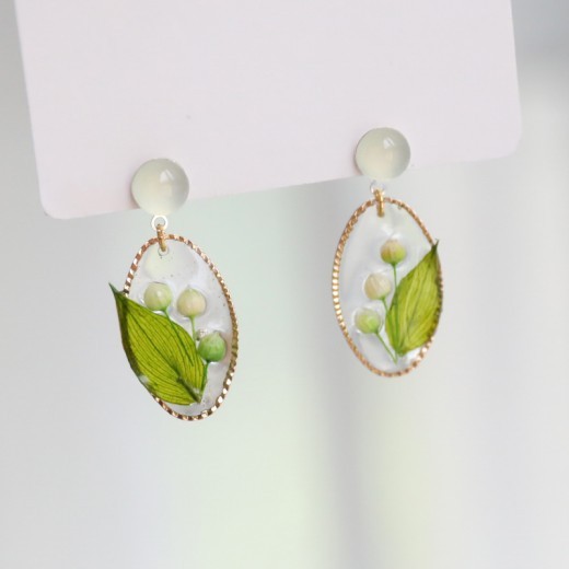 Women's Fashion Oval Picture Frame Earrings