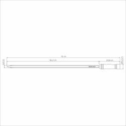 Heavy Duty Stainless Steel Skewer Wood Handle 75cm - Tramontina
