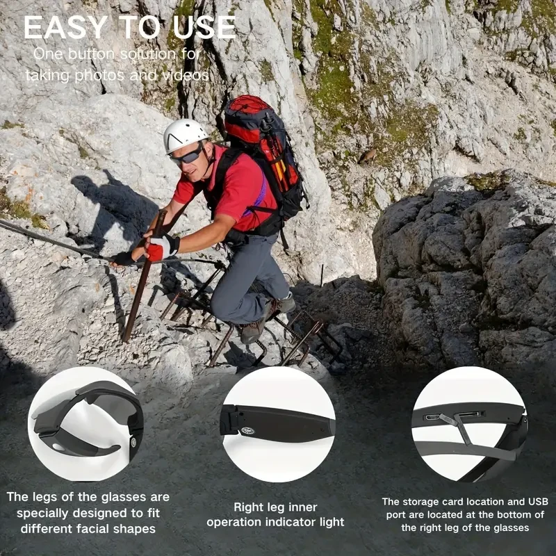 HD 1080P Video Smart Glasses Capture Life in High Definition