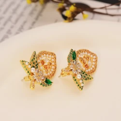 Heart Shaped Sweet And Simple Temperament Geometric Personality Retro Gold Earrings For Women