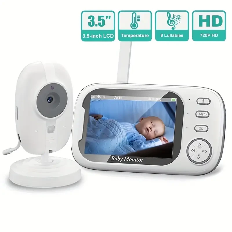 720P Baby Monitor Wireless Video Monitor with Temperature Alert and Night Vision