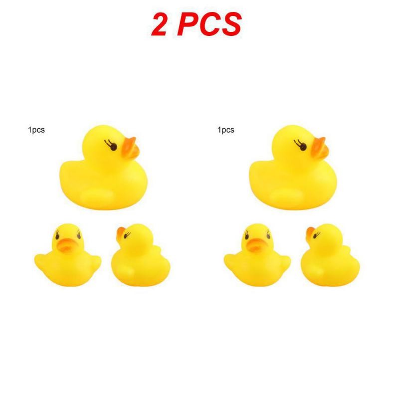 Squeaky Rubber Ducks Bath Toys - Set of 1/2/3