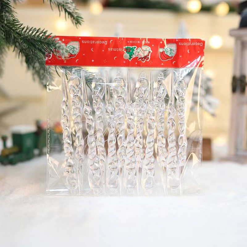 36pcs Crystal Clear Christmas Tree Ornaments