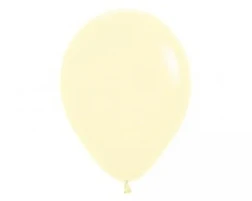 12cm Pastel Matte Yellow Latex Balloons 50pk - Pack of 50