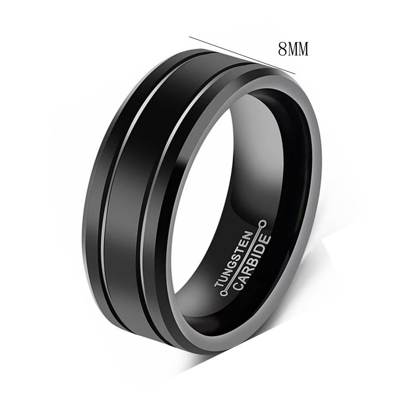 Men's 8mm Tungsten Carbide Ring