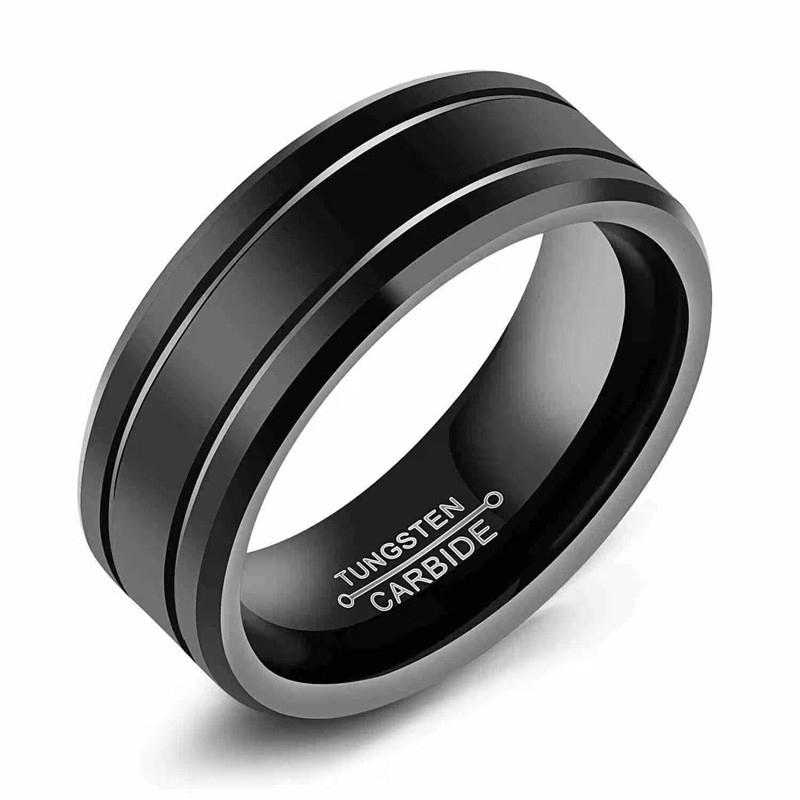 Men's 8mm Tungsten Carbide Ring