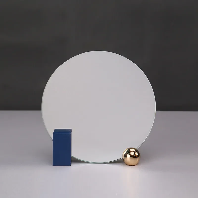 Light Luxury Style Iron Makeup Mirror Home Model Room Soft Decoration Supplies