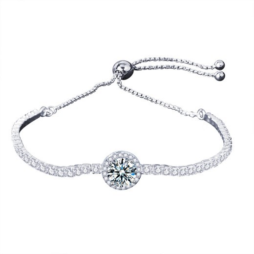 Sterling Silver Moissanite Starry Women's Bracelet