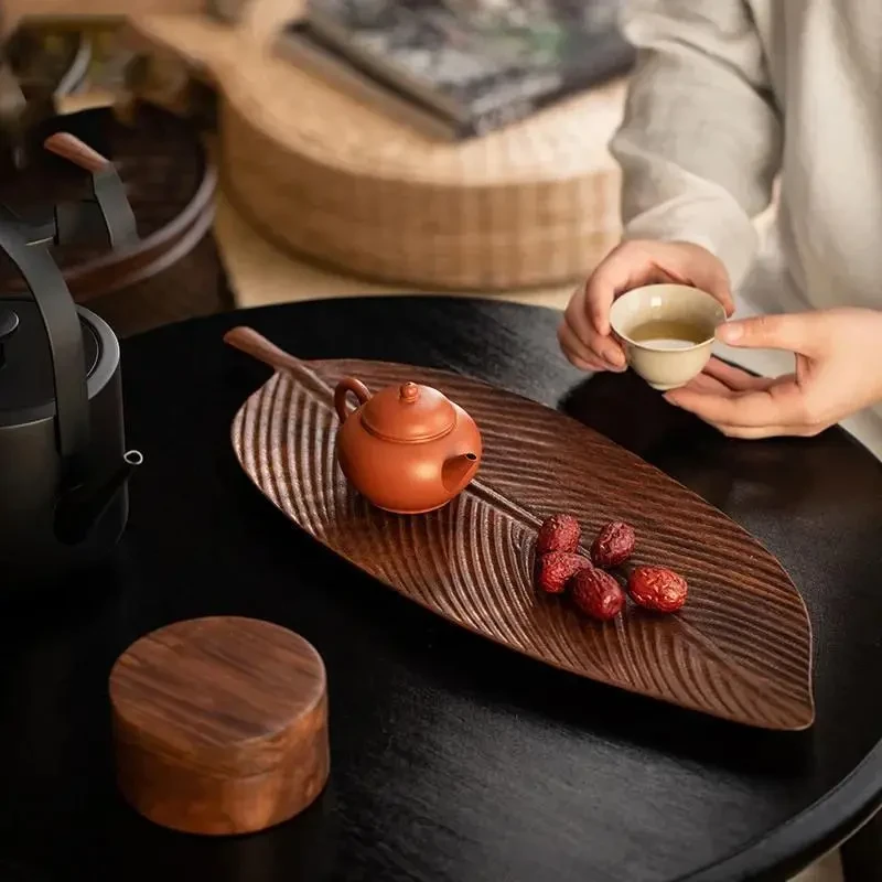 Handcrafted Acacia Leaf Tray
