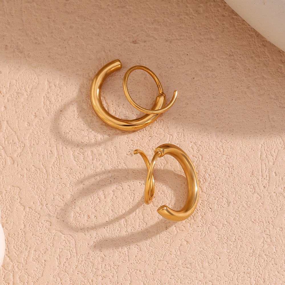 Women's Fashion Simple Double-layer Winding Earrings