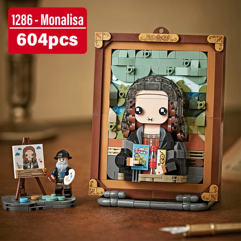 Block City-LOZ 3D DIY Series Painting Puzzle Block Painting Bricks Nano Blocks Famous Painter Educational Toys