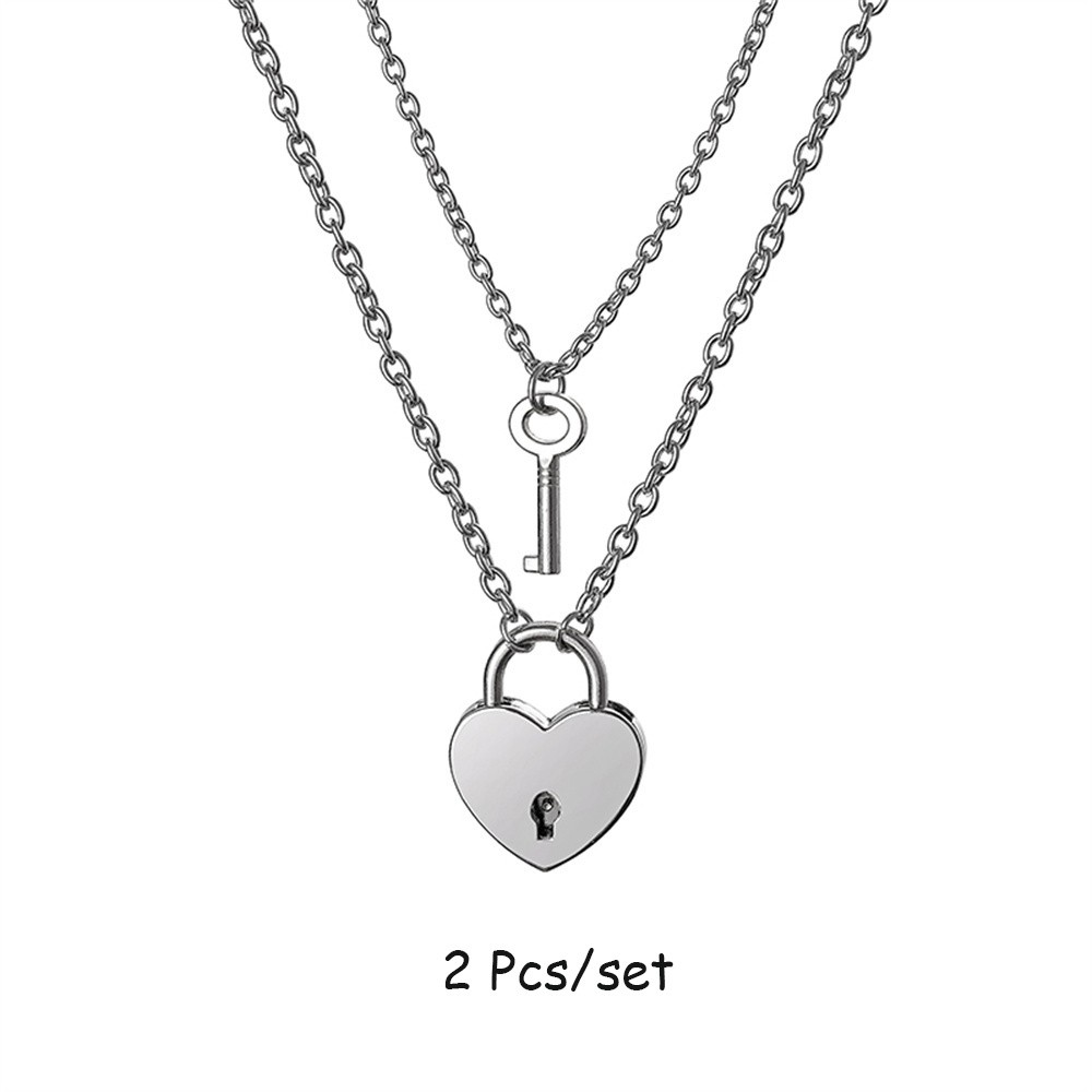 2pcs Romantic Couple Necklace for Women & Men