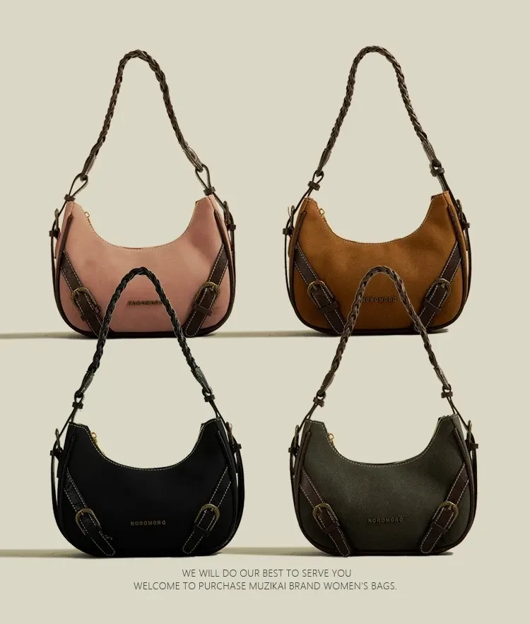 Retro Underarm Baguette Shoulder Selenodont Bag45