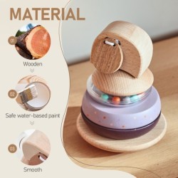 Baby Hands-on Brain Stacking Post Set Of Shapes