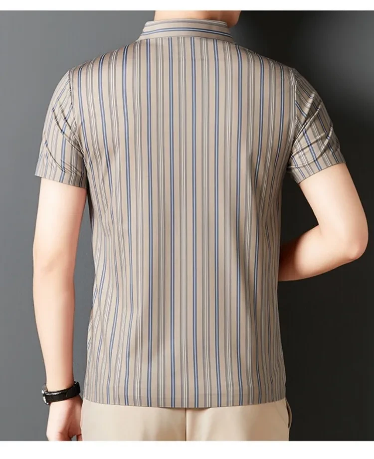 Summer Men's Short Sleeve Striped