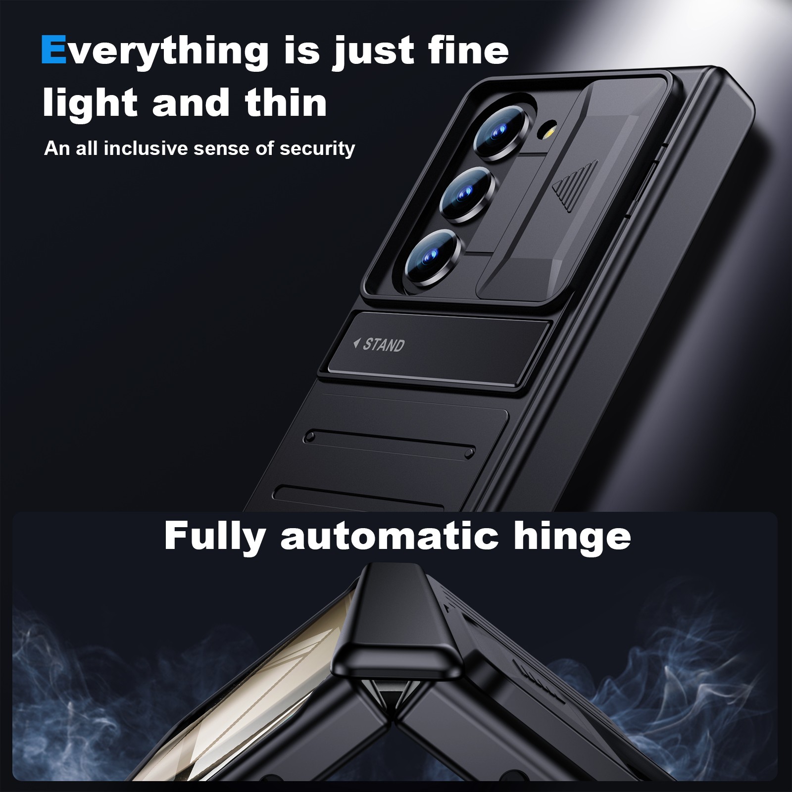 Samsung Galaxy Z Fold 5 Slim Case - Full Body Hinge Protection with Slide Camera Cover