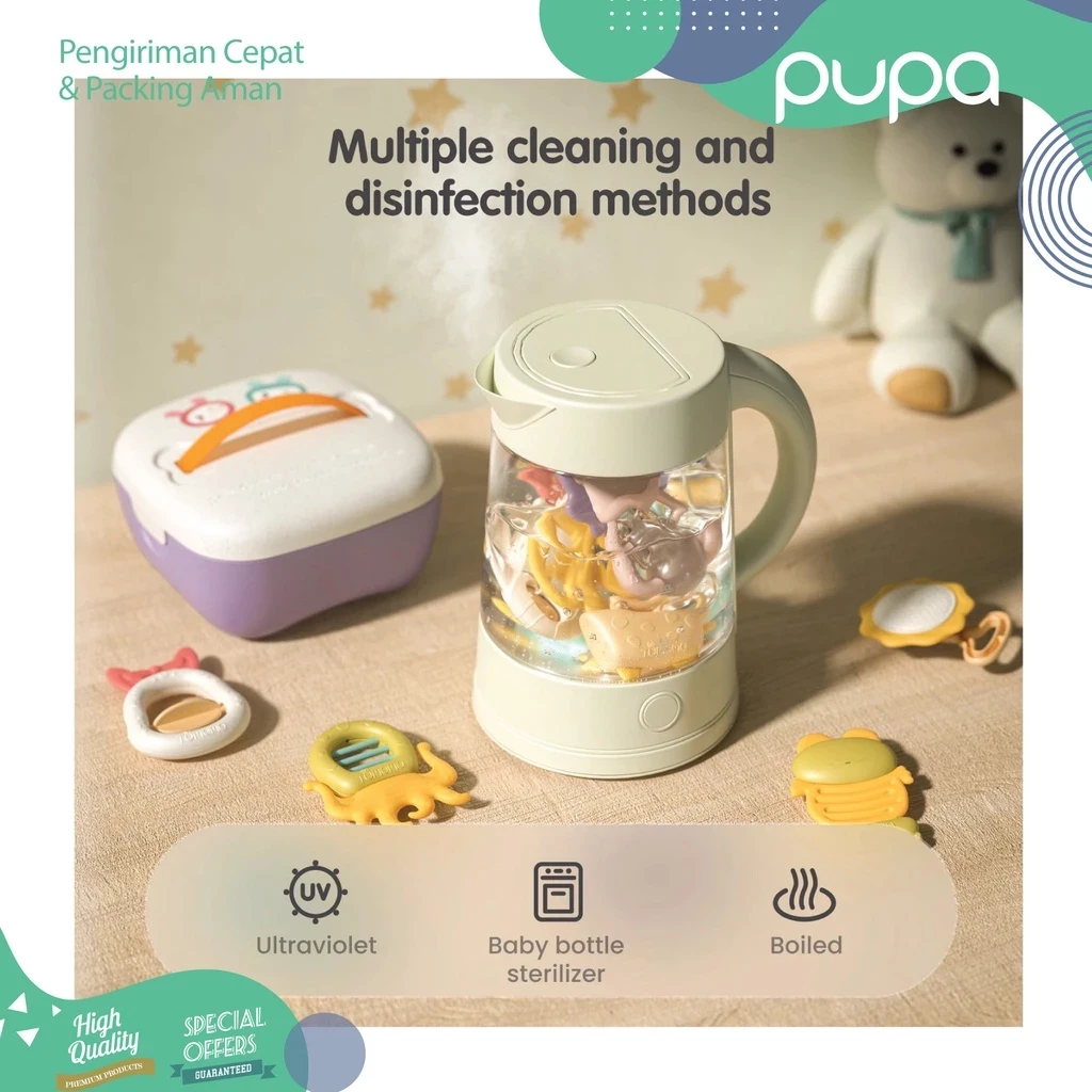 PUPA X TUMAMA Baby Rattle Teether Toy 10 in 1 + Box Baby Teether Toy Kids Included Set Box