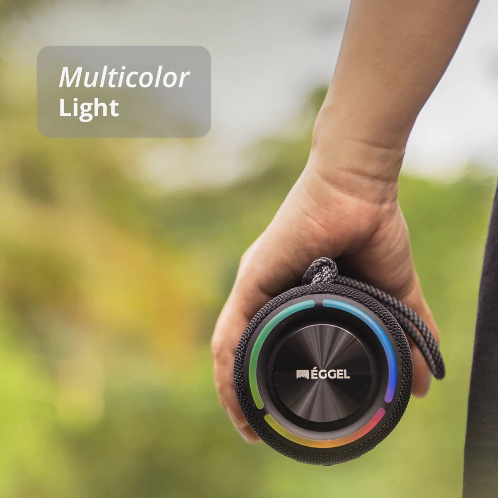 Eggel Terra 3S 360 Waterproof Bluetooth Speaker with RGB Lights
