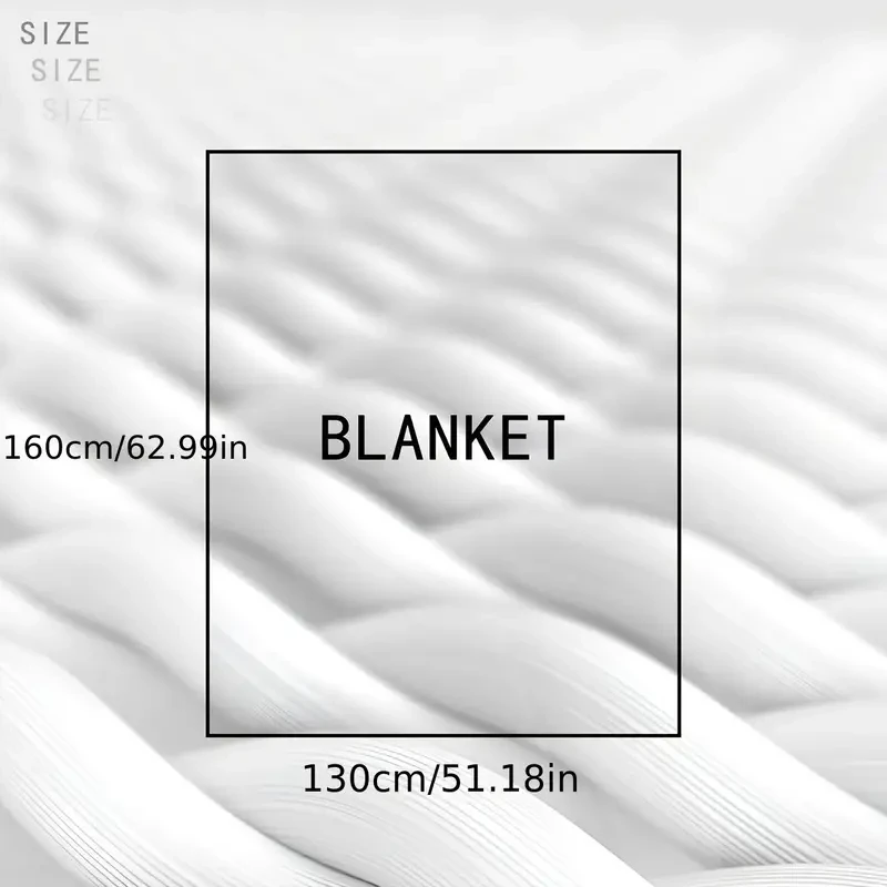Luxurious Black And White Wave Pattern Throw Blanket
