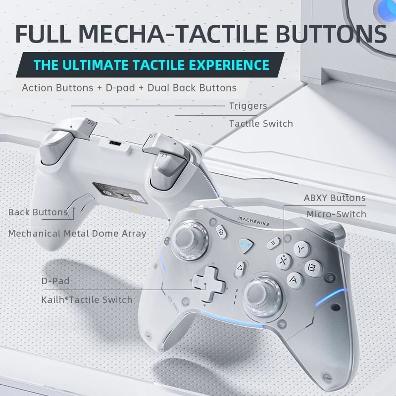 Machenike G5 Pro Elite Wireless Gaming Controller - Hall Trigger Joystick and Mecha-Tactile Buttons