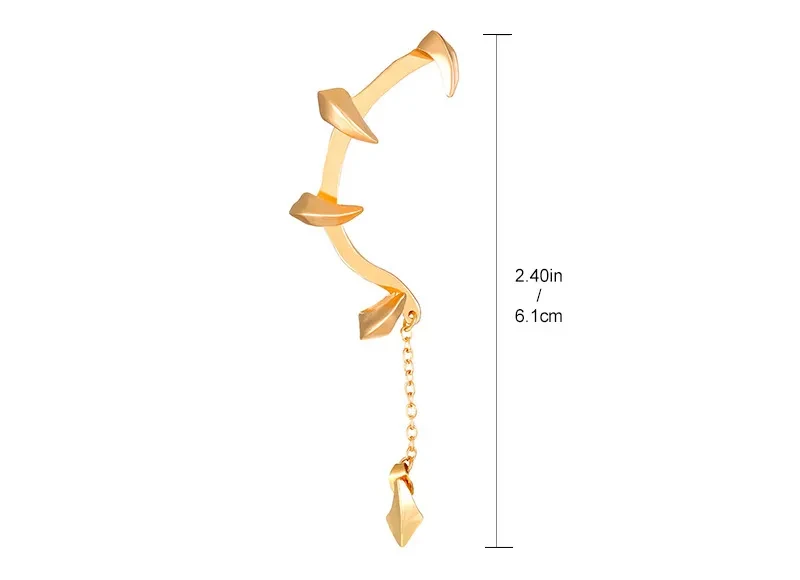 Punk Devil-clawed Earrings Ins Gothic Style Alloy Ear Clip And Ear Hook Jewelry