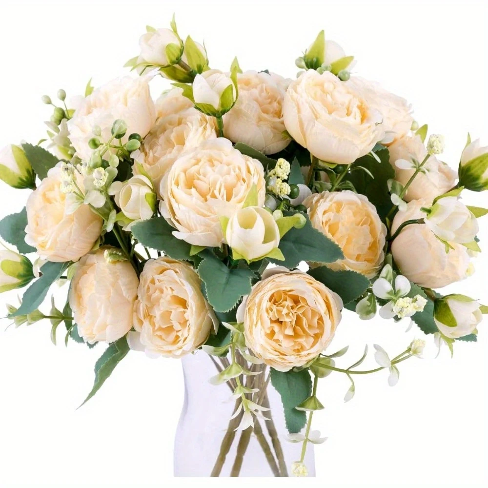5-Pack Artificial Snowdrops Branches with Buds, Faux Spring Plant Stems for Home, Wedding, and Garden Decor